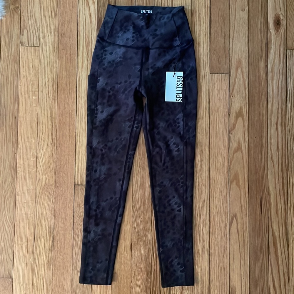 Splits59 Tread High-Waist TechFlex 7/8 Leggings in the color ‘Black Animal.’